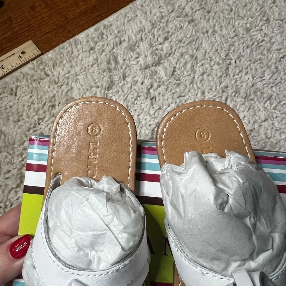 GIRLS L’AMOUR SLIDE ON SANDALS SIZE 8